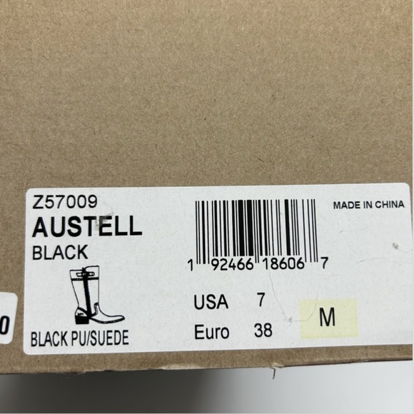 B.o.c Born Austell Suede Faux Leather Knee-High Riding Boots 7M Black Western Eq - Picture 9 of 9